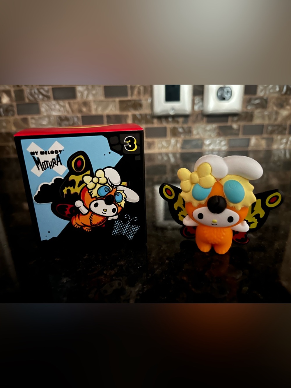 McDonald’s My Melody x Mothra happy meal kids toy. #3 in Hello Kitty collab.